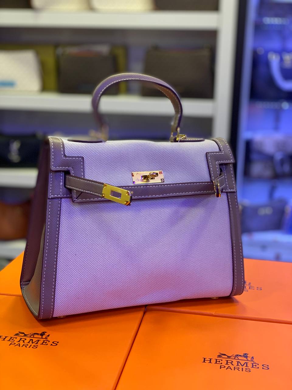 Sac à main en toile Kelly 28