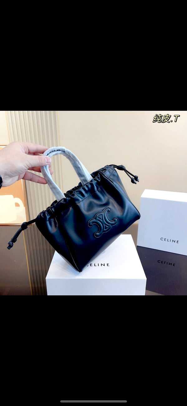 CLN Cabas Drawstring Triomphe petit modèle veau