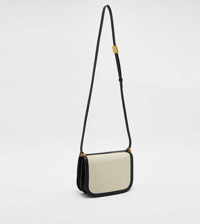 Charlot Canvas Crossbody Bag - Black
