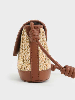Sabine Raffia Knotted-Strap Bag - Multi