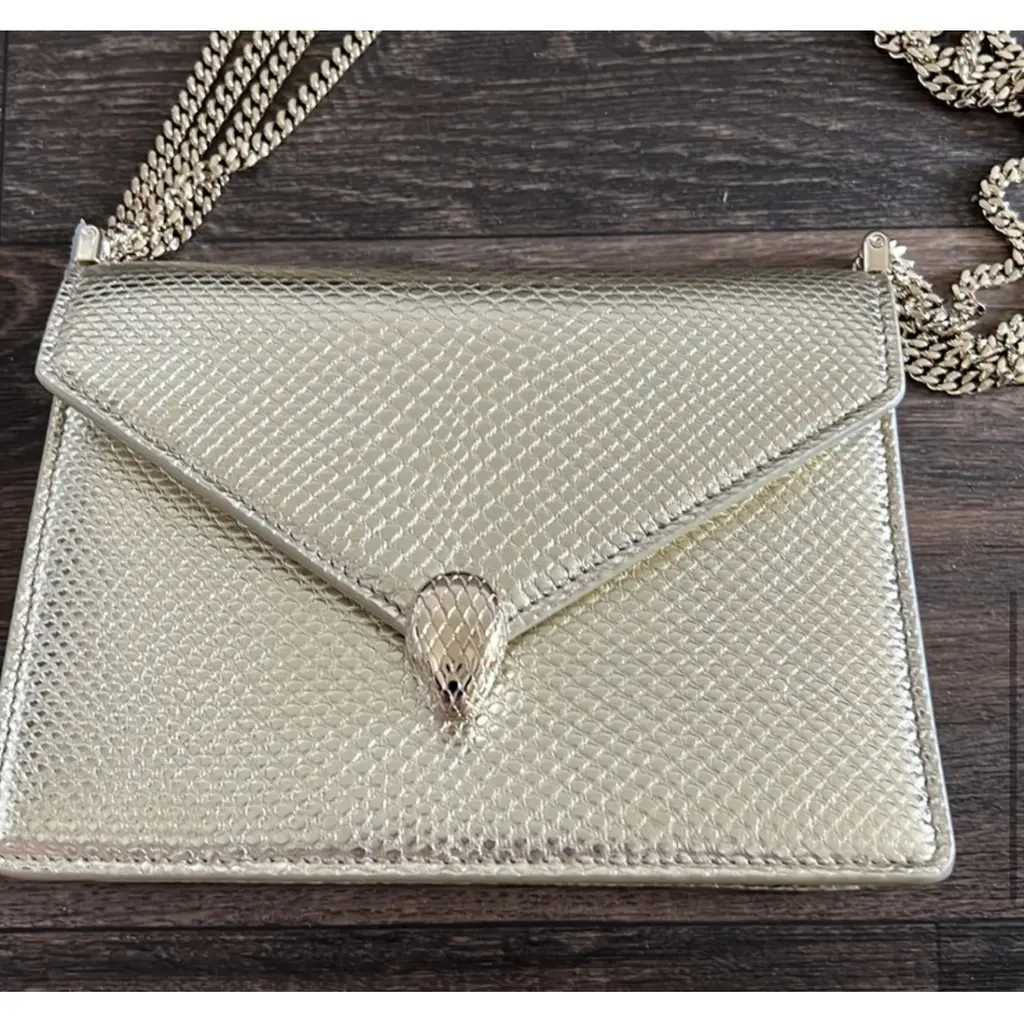 Bvlg@ri Sac bandoulière Serpenti exotique