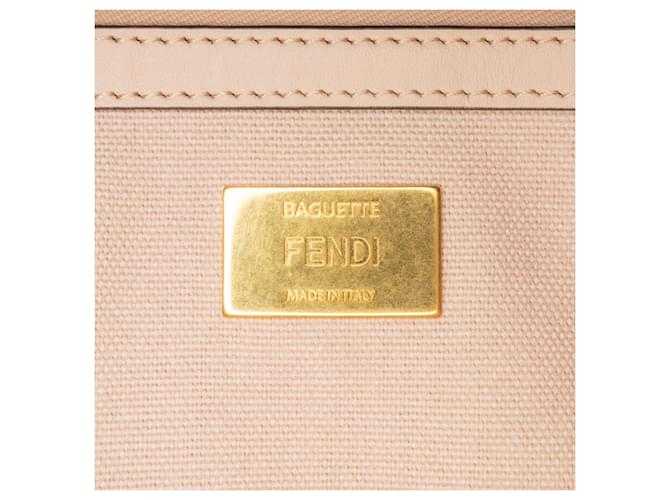 Sac à main Baguette brodé Zucca Fendi rose