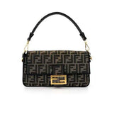 Fêndï Sac bandoulière Baguette Moyen Fendi Monogramme Toile Marron