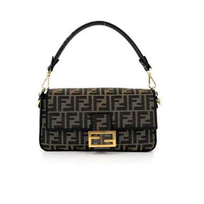 Fêndï Sac bandoulière Baguette Moyen Fendi Monogramme Toile Marron