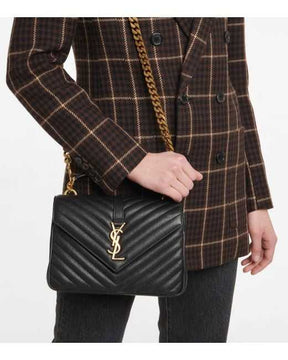 YSL Sac College Medium femme de coloris noir