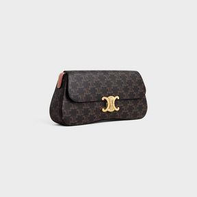 CÊLINË MEDIUM LOLA BAG in Triomphe Canvas and Calfskin