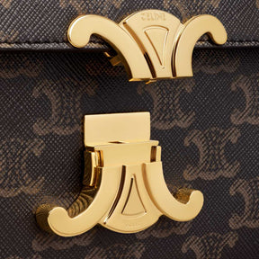 CÊLINË MEDIUM LOLA BAG in Triomphe Canvas and Calfskin