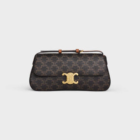 CÊLINË MEDIUM LOLA BAG in Triomphe Canvas and Calfskin