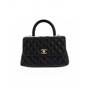 Sac bandoulière Coco Handle Ch@nel grainé Noir