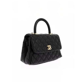 Sac bandoulière Coco Handle Ch@nel grainé Noir