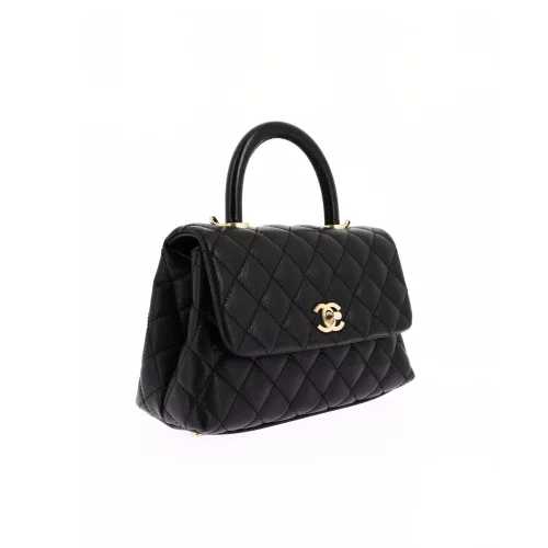 Sac bandoulière Coco Handle Ch@nel grainé Noir