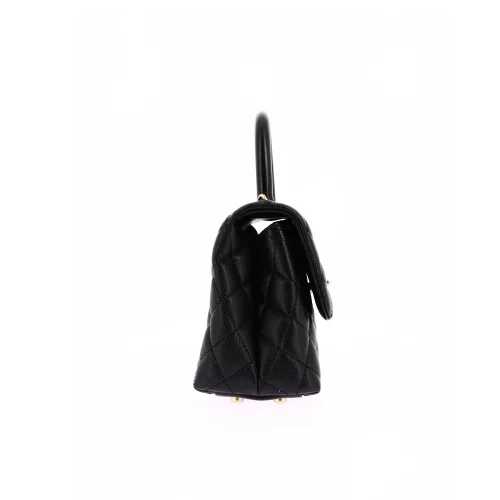 Sac bandoulière Coco Handle Ch@nel grainé Noir