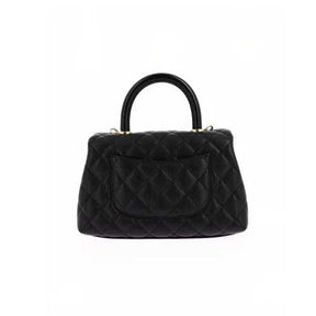 Sac bandoulière Coco Handle Ch@nel grainé Noir