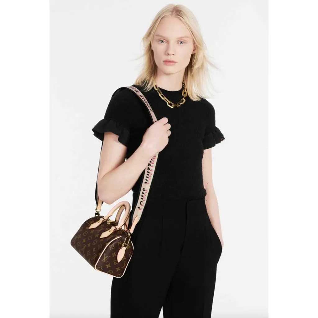 LV Sac Speedy Bandoulière 20 en cuir