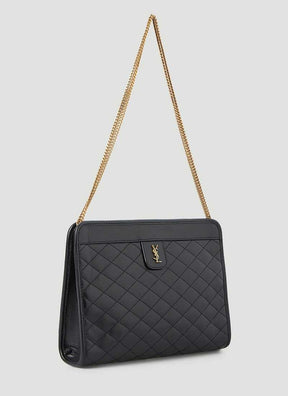 YSL Victoire Baby Clutch Shoulder Bag in Black