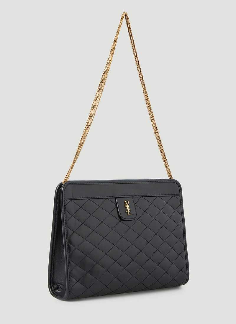 YSL Victoire Baby Clutch Shoulder Bag in Black