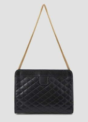 YSL Victoire Baby Clutch Shoulder Bag in Black