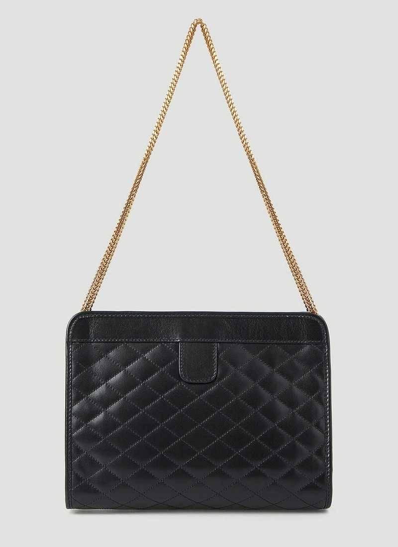 YSL Victoire Baby Clutch Shoulder Bag in Black