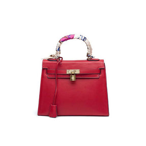 HRMS Sac à Main Cartable  de Vache Rouge