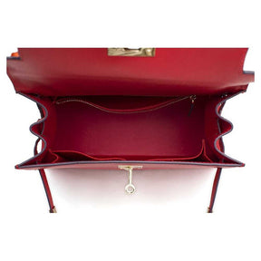 HRMS Sac à Main Cartable  de Vache Rouge
