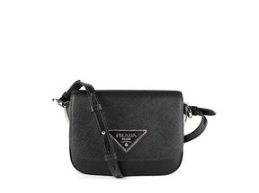 PR@DA Saffiano Sacs à main   de vachette Noir