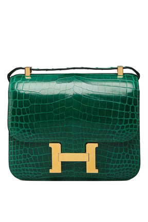 HRMS
Constance 24
Vert Emeraude with Gold Hardware
