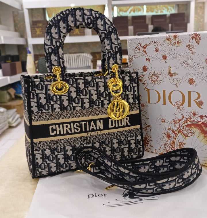 CHRISTI@N DIÔR Signature Embroided Lady Dior Bag