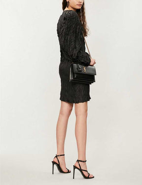 YSL Sunset medium cross-body bag black gold