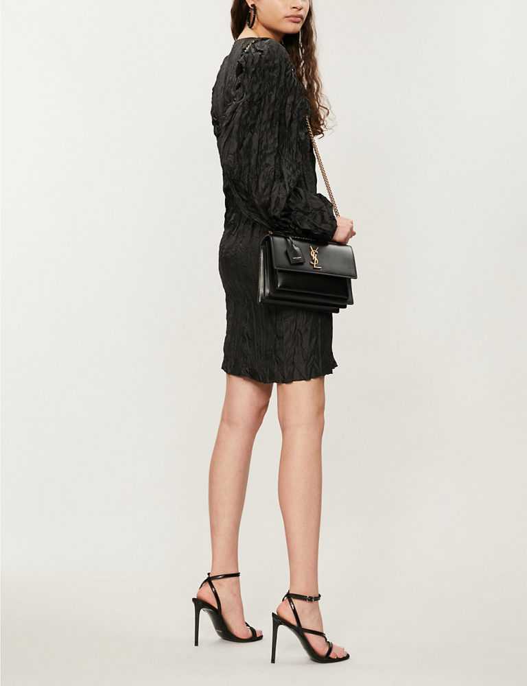 YSL Sunset medium cross-body bag black gold