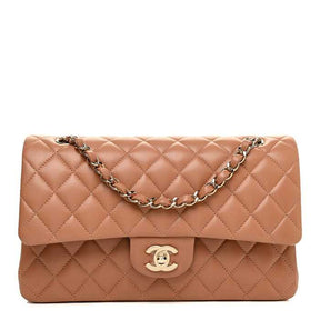 CH@NEL
Lambskin Quilted Medium Double Flap Brown