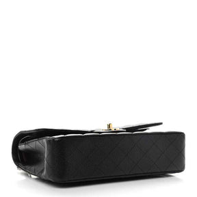 CH@NEL Sac double flap caviar noir
