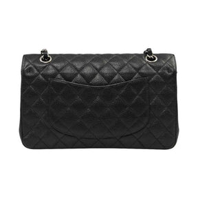 CH@NEL Sac double flap caviar noir