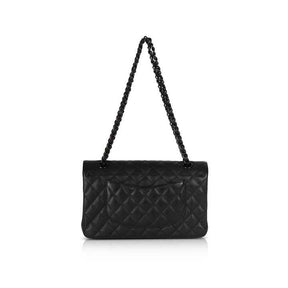 Ch@nel
2018 Black Calfskin Medium Classic Double Flap Bag