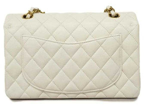 Ch@nel Sac à épaule caviar blanc