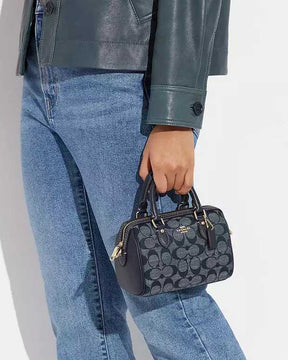 Co@ch Mini Rowan Crossbody In Signature Chambray