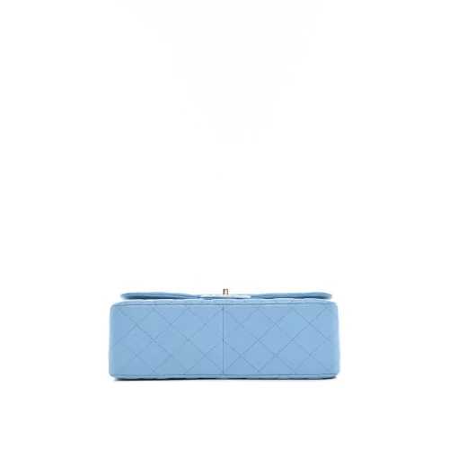 Sac porté épaule Jumbo Chanel Veau Caviar Bleu Clair