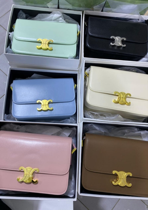 Cêlinë Teen Triomphe Bag in shiny calfskin
