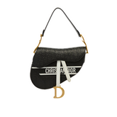 Sac Diôr Sacoche Saddle en cuir noir griffé