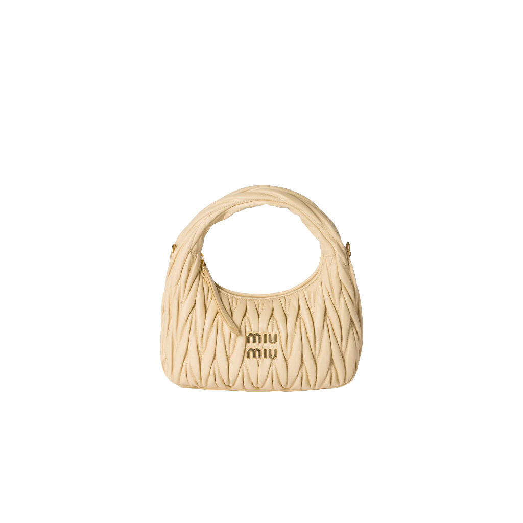 MIÛ MIÜ Sac hobo Wander nappa matelassé