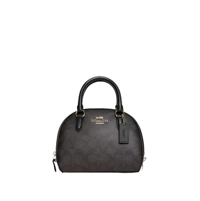 Sac à main Sydney en marron et noir Signature