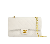 Ch@nel Sac à épaule caviar blanc