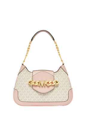 MK Petit sac à bandoulière avec logo signature Hally, Rose/gland.