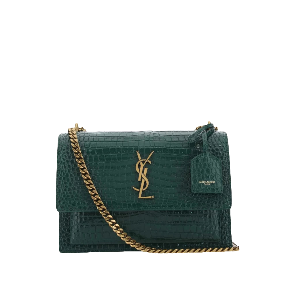 YSL Sunset Monogram Medium (Menthe foncée)