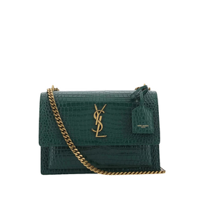 YSL Sunset Monogram Medium (Menthe foncée)