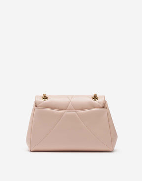 Sac bandoulière moyen DEVOTION DG Logo Pearl Heart Rose bebe