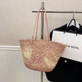 Lôew Sac en paille tressée grande capacité