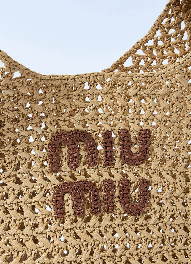 Miû Miû 
Logo Motif Crochet Shoulder Bag