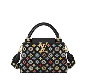 LV Capucines Mini-Monogramme Perlé Noir
