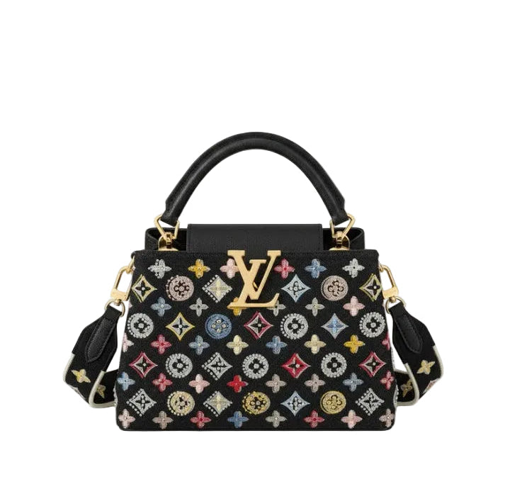 LV Capucines Mini-Monogramme Perlé Noir