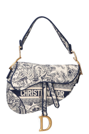 DIÔR Sac Saddle Toile de Jouy